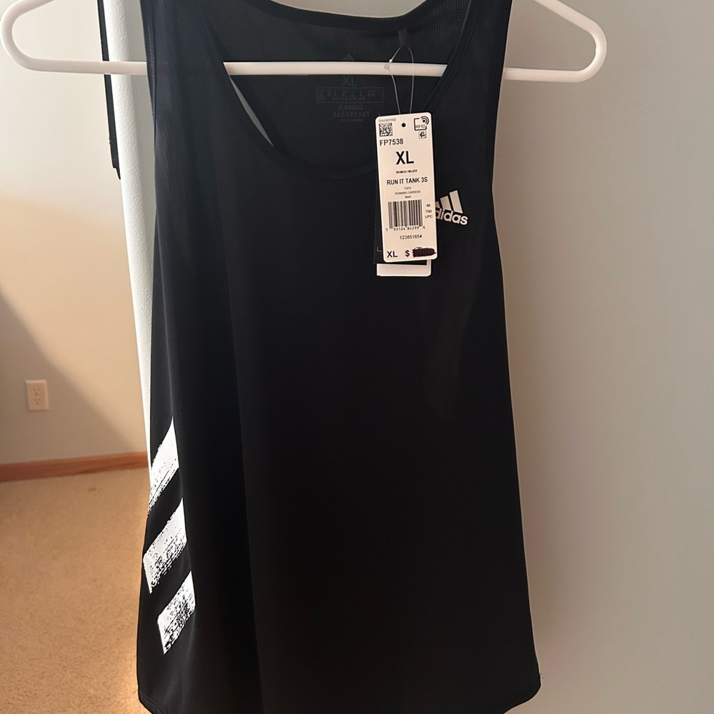 Adidas Black and White Tank Top Athletic Style